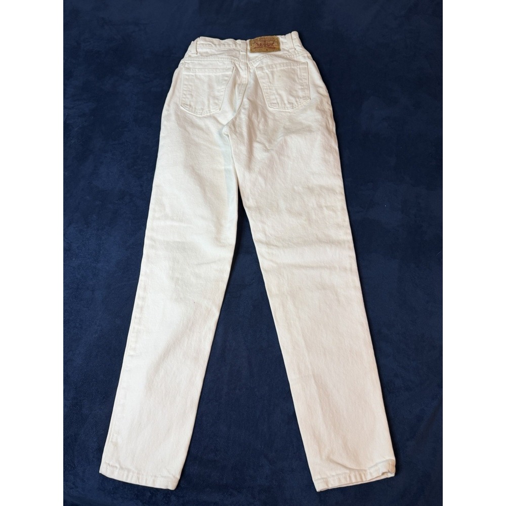 Vtg Levi’s 501 Made In USA Womens 23x29 White Zipper Fly Jeans